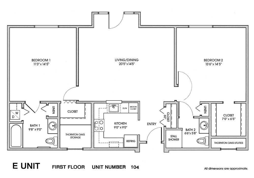 Thornton Oaks two-bedroom apartment