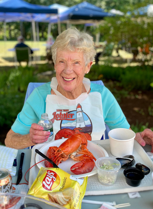 Lobster dinner at the best place to retire in Maine